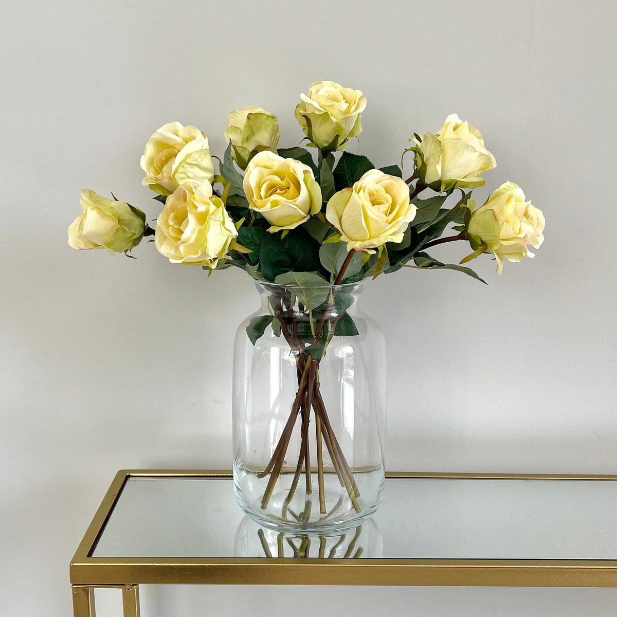 Realistic Artificial Cream Rose Bud ABX5033CR by The Faux Flower Company