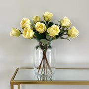 Realistic Artificial Cream Rose Bud ABX5033CR by The Faux Flower Company