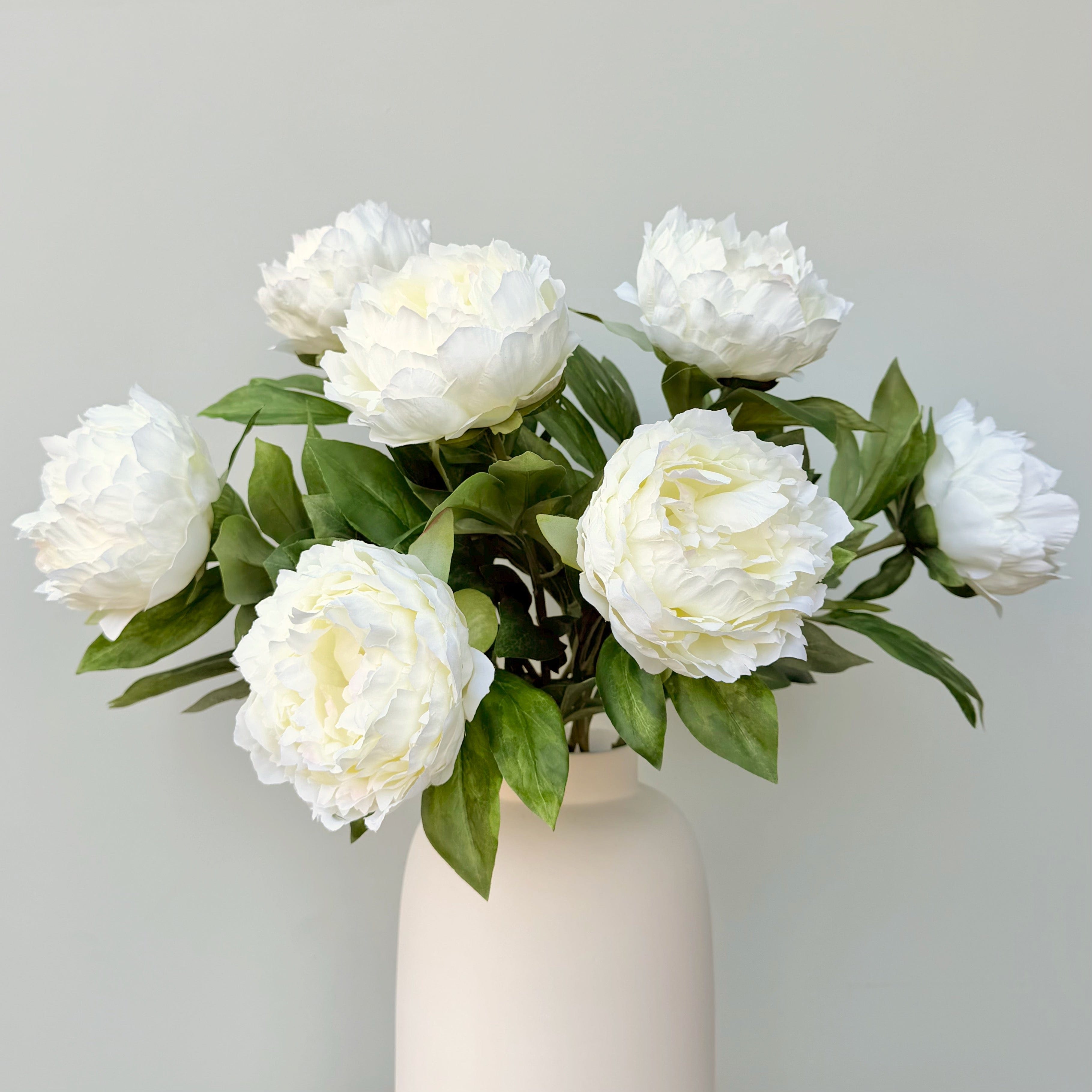 Realistic Artificial Cream Tall Peony ABZ1088CR by The Faux Flower Company