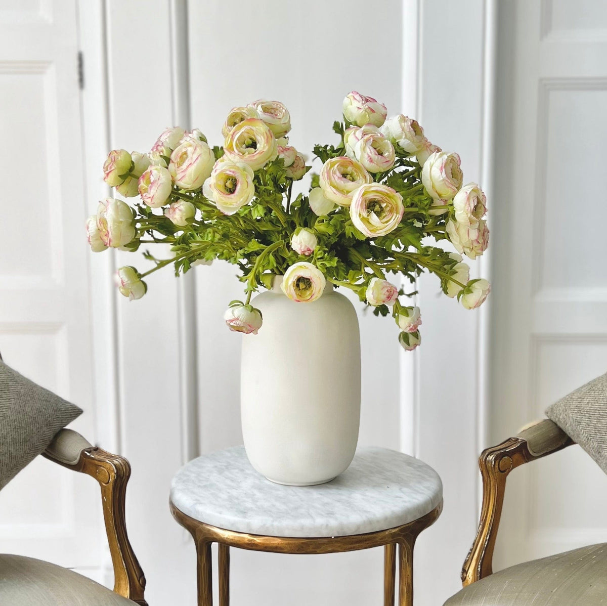 Realistic Artificial Green Ranunculus ABY5767GR by The Faux Flower Company