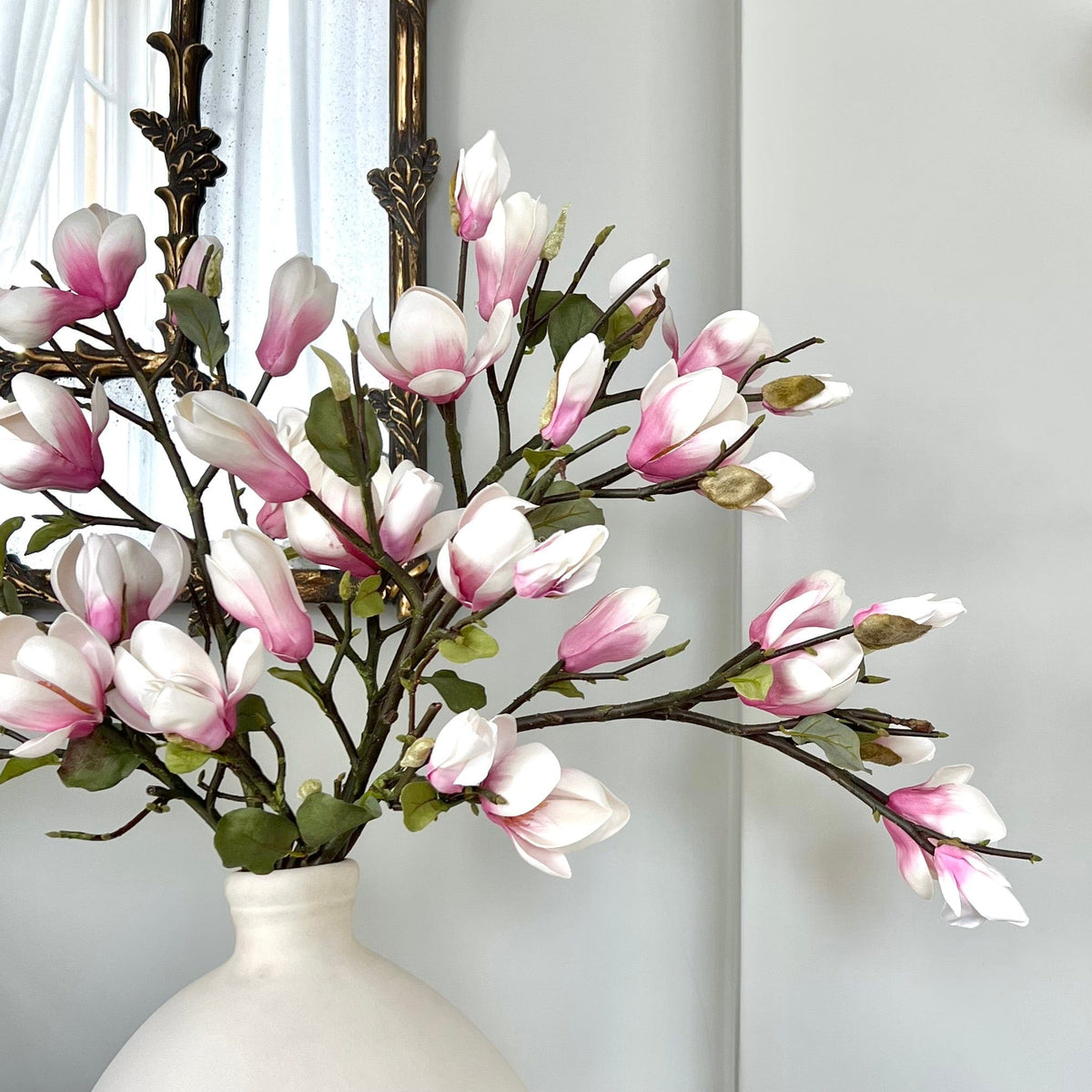 Realistic Artificial Pink Tall Magnolia ABY7098PK by The Faux Flower Company