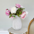 Realistic Artificial Pink & White Peony Arrangement MIXED PEONY AR/P by The Faux Flower Company