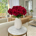 Realistic Artificial Red Tea Rose ABY5155RD by The Faux Flower Company