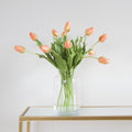 Realistic Artificial Tulip Arrangement ABY5657OR-6 by The Faux Flower Company