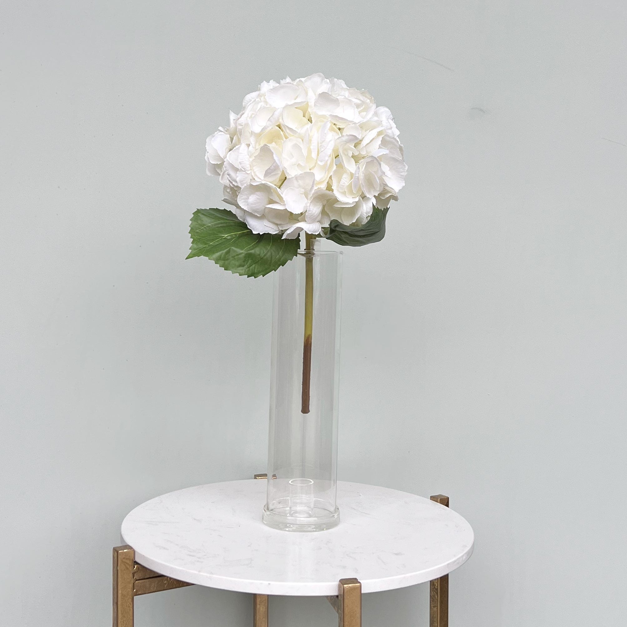 Artificial flowers luxury lifelike faux Artificial White Hydrangea realistic silk  single stems buy online from The Faux Flower Company