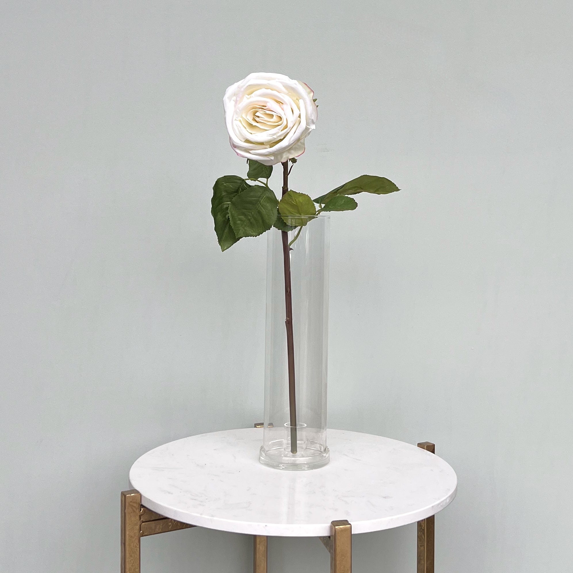 Artificial White Large Rose Stem | Luxury Faux Rose