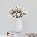 Realistic Artificial White Short Magnolia ABY7108WH by The Faux Flower Company