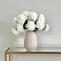 Realistic Artificial White Tea Rose ABY5155WH by The Faux Flower Company
