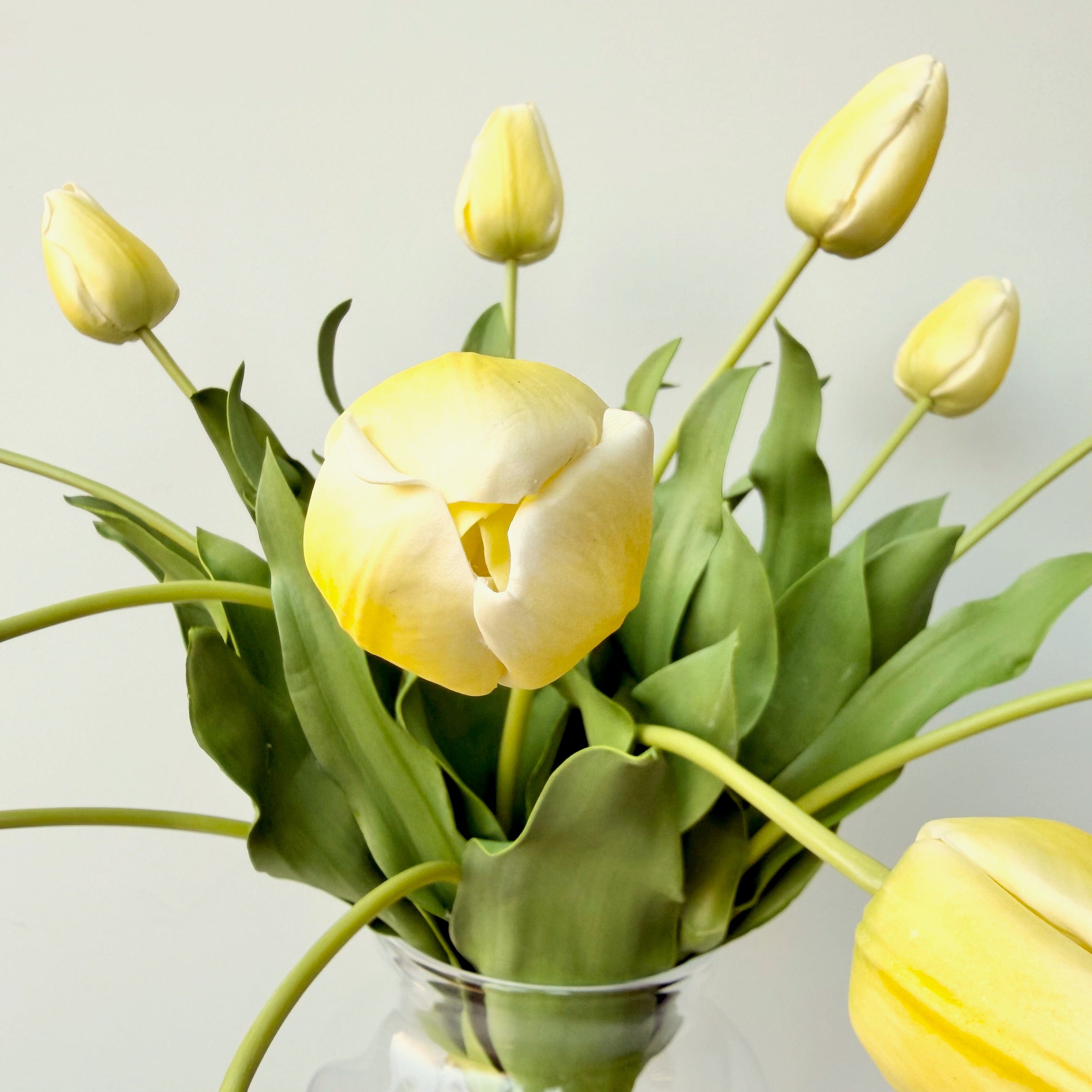 Artificial flowers luxury lifelike faux Artificial Yellow Tulip realistic silk  single stems buy online from The Faux Flower Company ABY5657YL