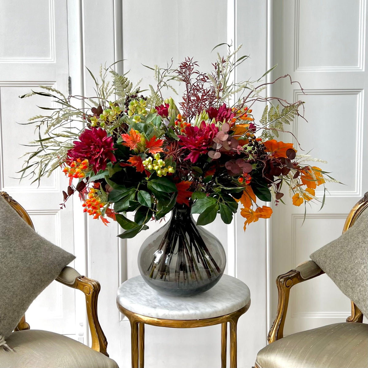 Realistic Autumn Splendour Artificial Flower Arrangement by The Faux Flower Company