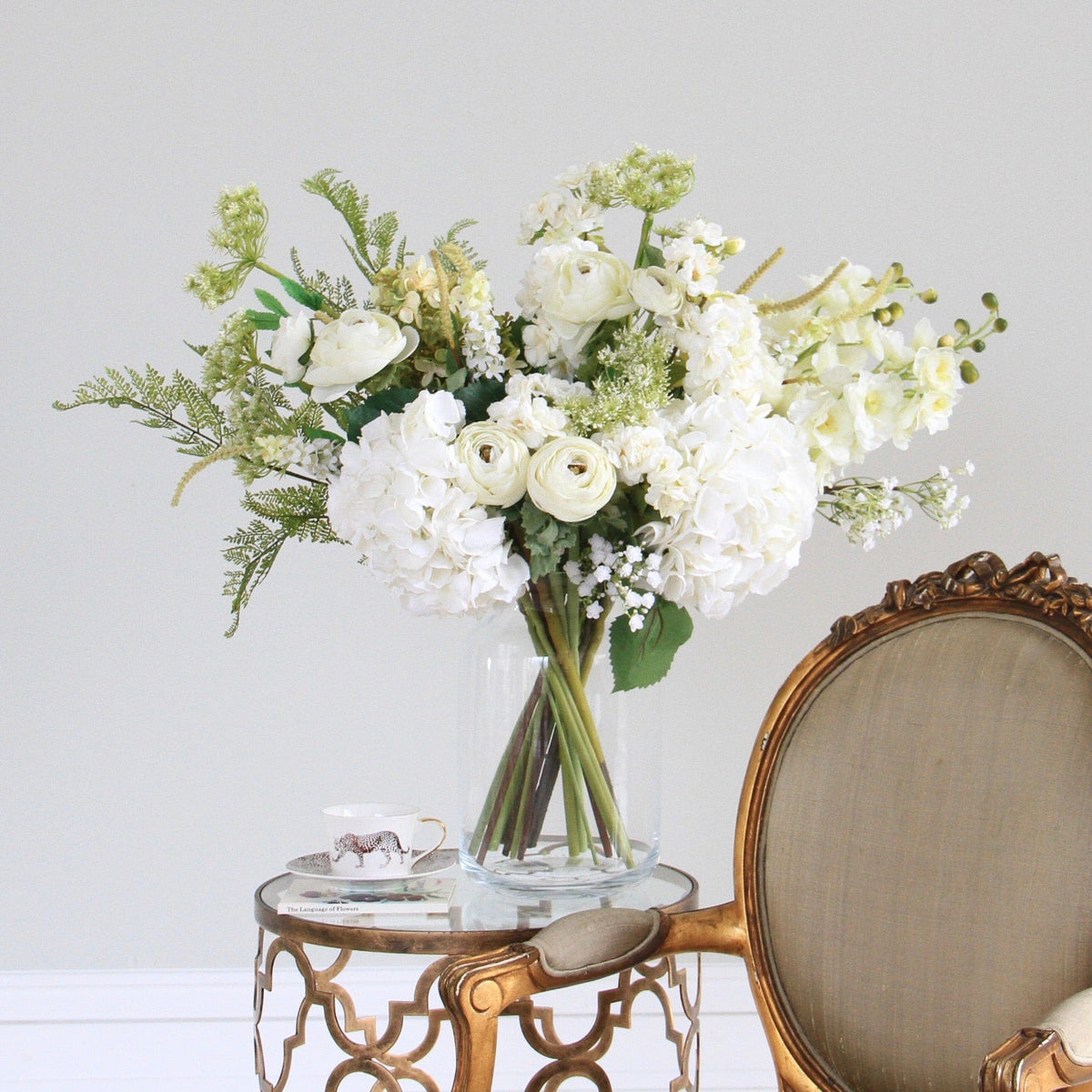 Realistic Clear Funnel Neck Vase - Large ABV2253 by The Faux Flower Company