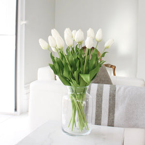 Realistic Clear Funnel Neck Vase - Large ABV2253 by The Faux Flower Company