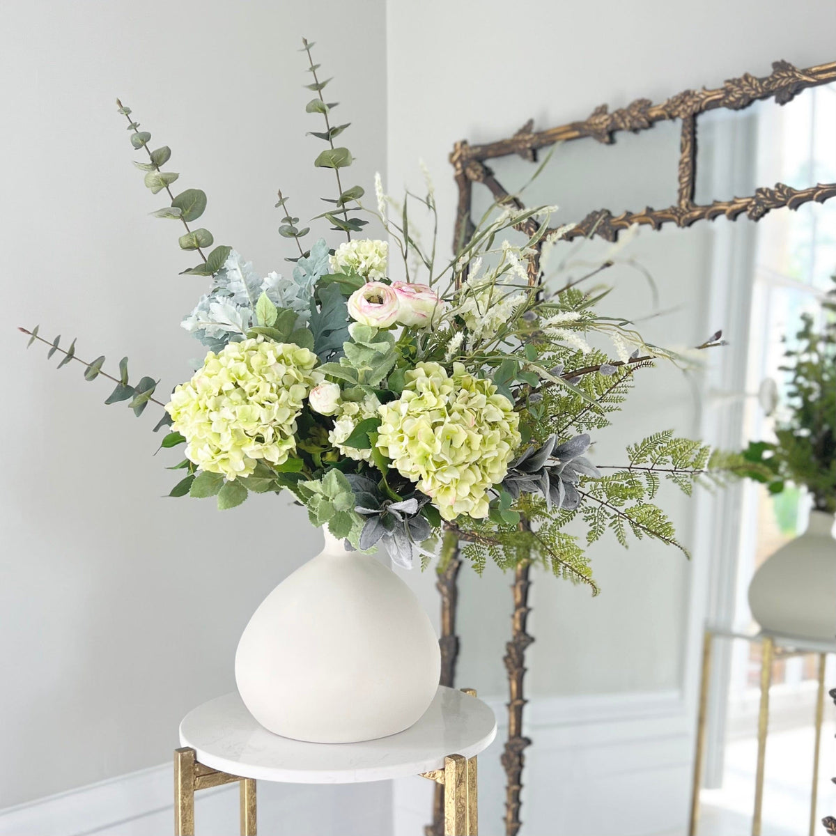 Realistic Gathered Greens Artificial Flower Arrangement by The Faux Flower Company