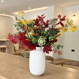 Gathered Leaves Artificial Flower Arrangement