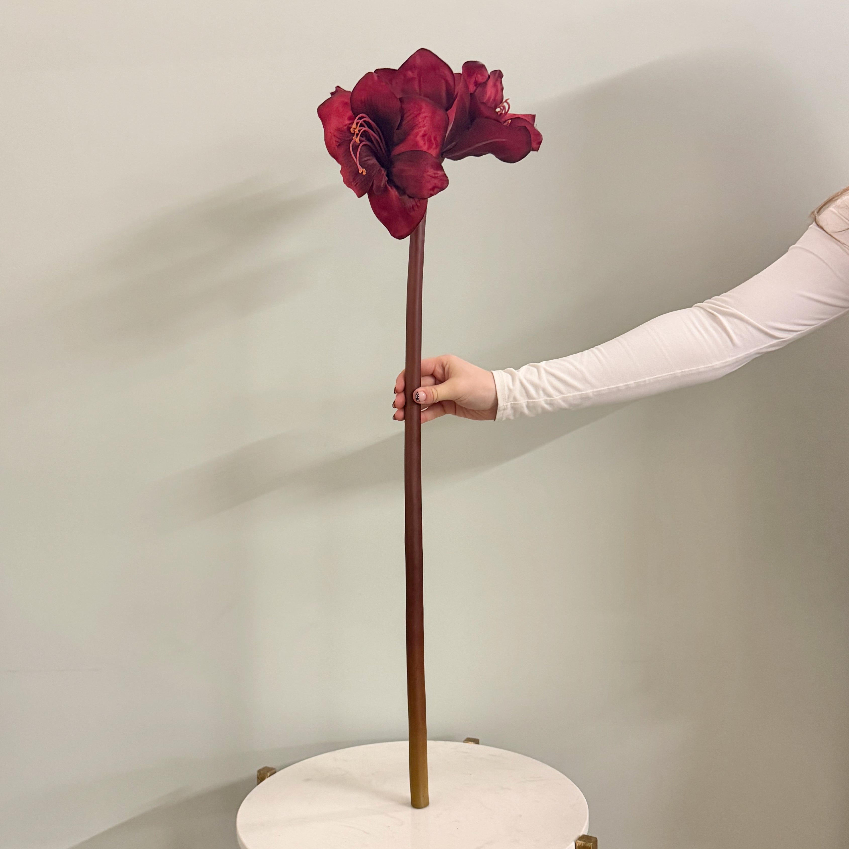 Artificial flowers luxury lifelike faux Red flower thing - not ours realistic silk  buy online from The Faux Flower Company