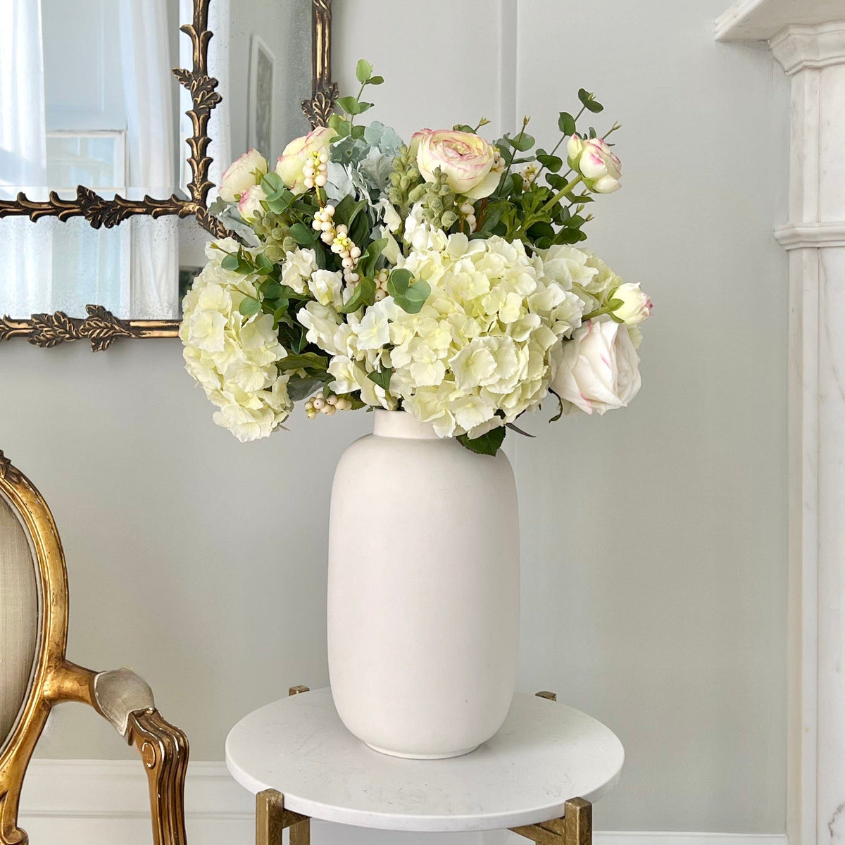 Realistic Snowberry Bliss Artificial Flower Arrangement by The Faux Flower Company