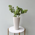 Realistic White 3D Printed Vase AHCH-0100 by The Faux Flower Company