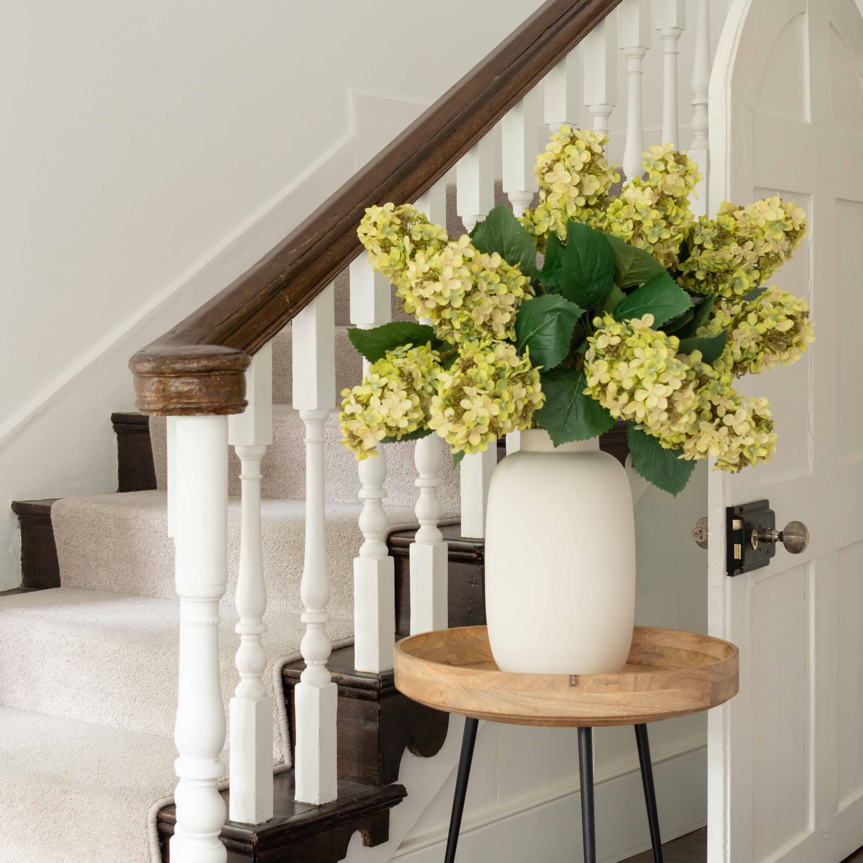 Realistic Artificial Green Paniculata Hydrangea ABX5004GR by The Faux Flower Company
