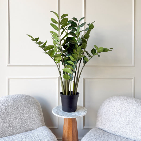 Large Artificial ZZ Plant | Zamioculcas in Black Pot