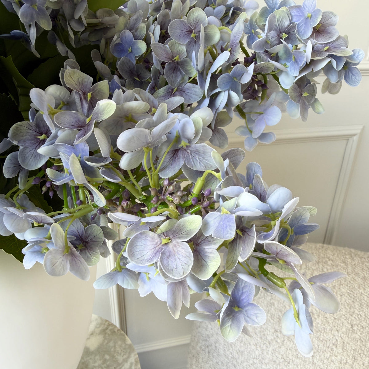 Realistic Artificial Light Purple Lilac Spray With Leaves ABZ5099LP by The Faux Flower Company