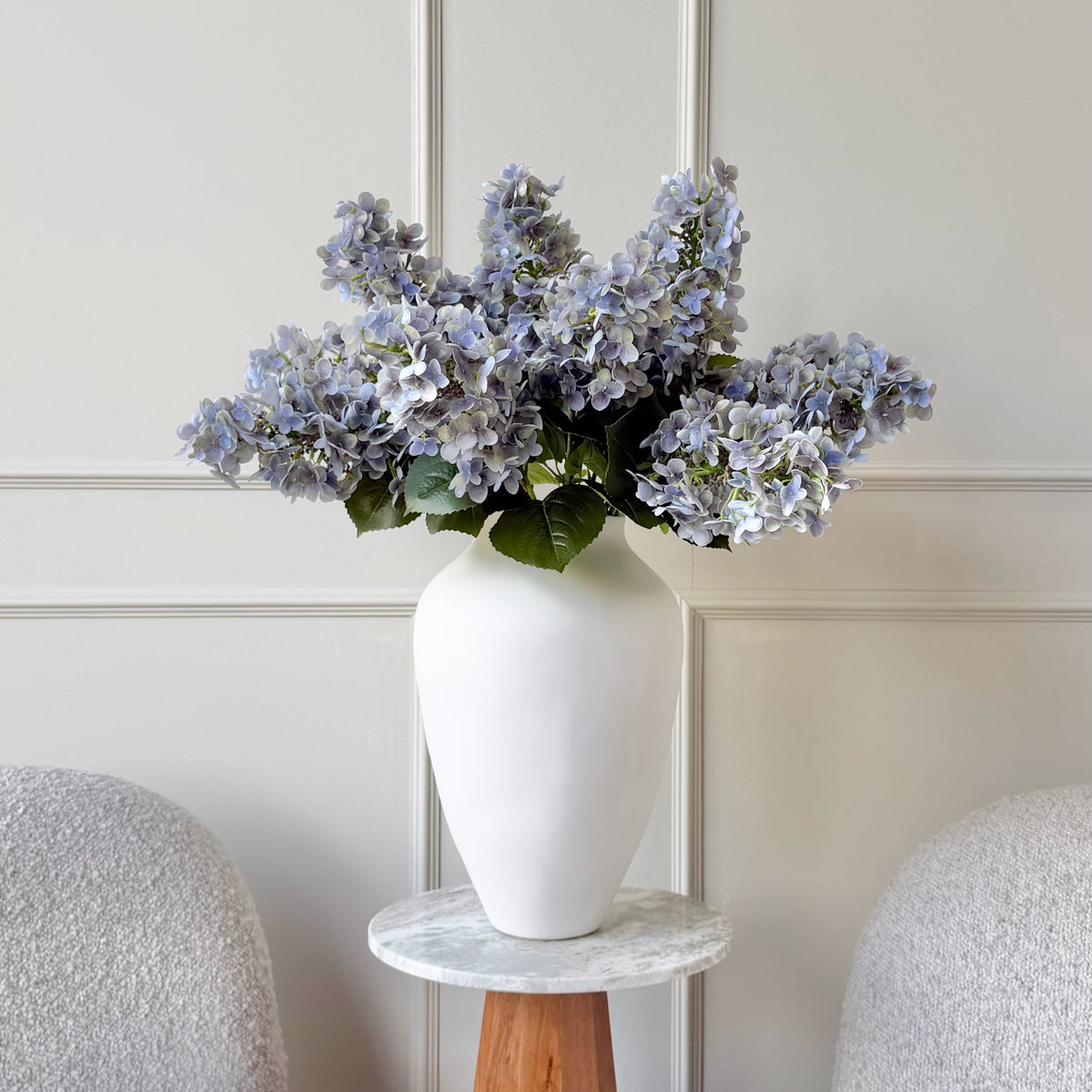Realistic Artificial Light Purple Lilac Spray With Leaves ABZ5099LP by The Faux Flower Company