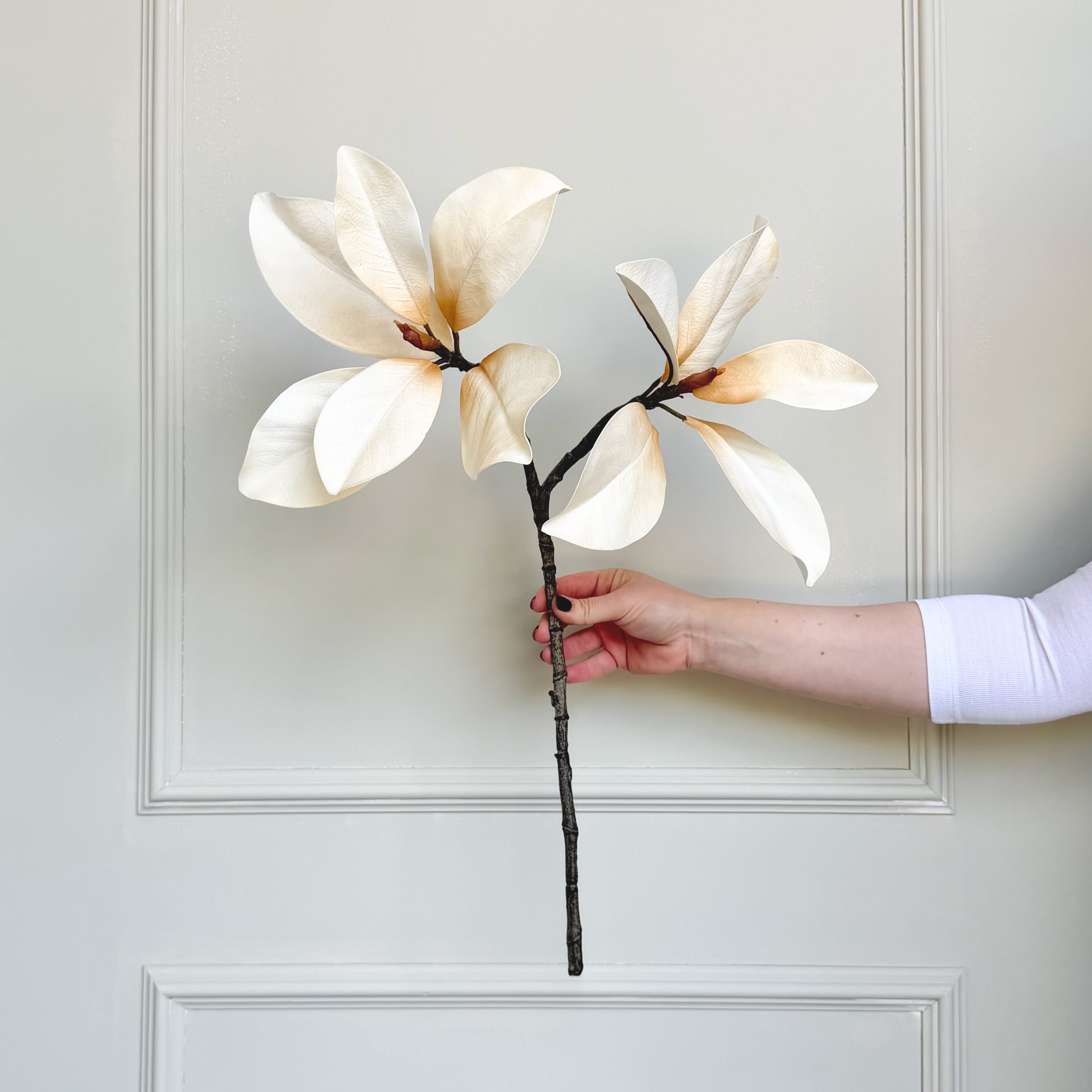 Realistic Artificial Magnolia Leaf Spray ABZ0138CR by The Faux Flower Company
