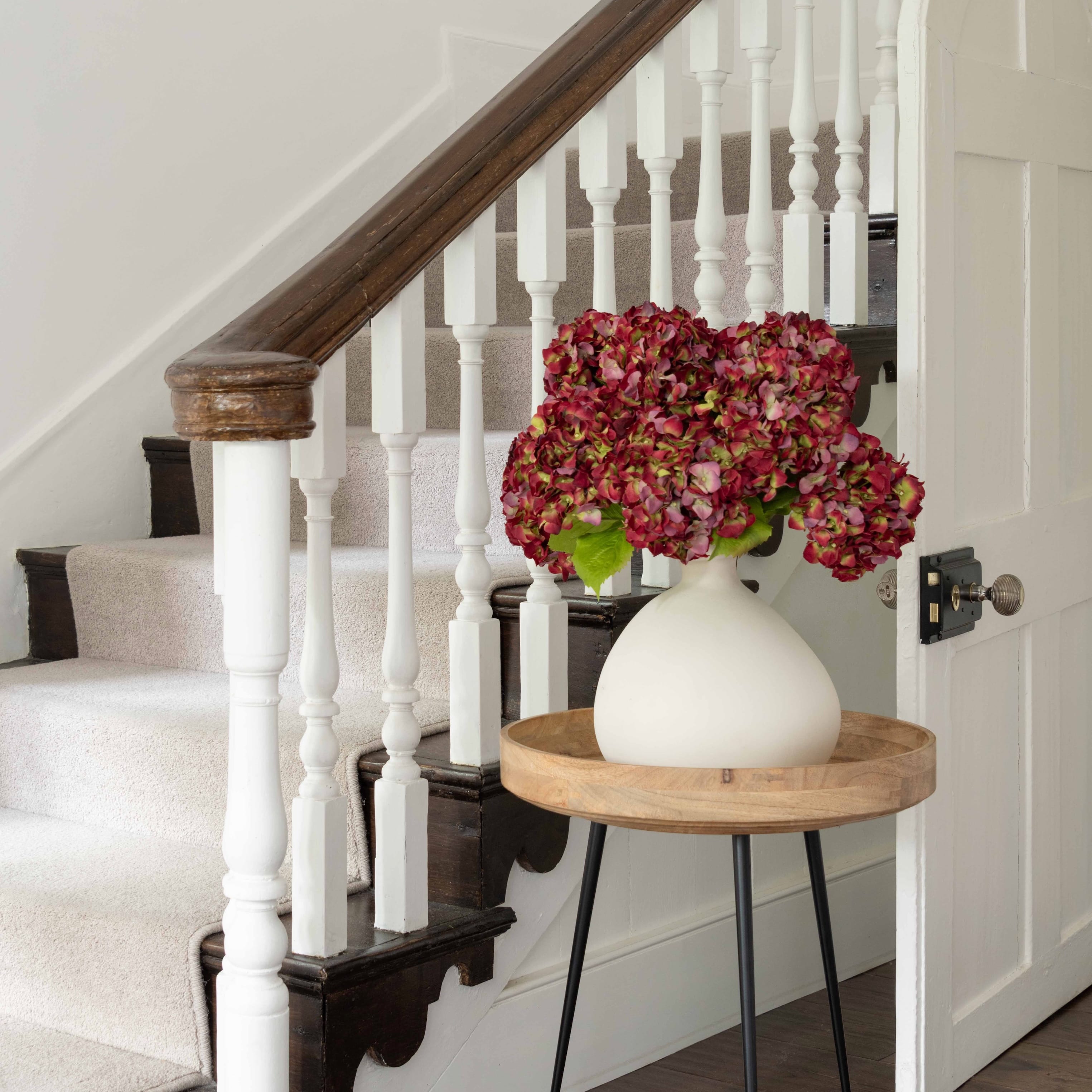 Realistic Artificial Red Dried Hydrangea ABY5070RD by The Faux Flower Company