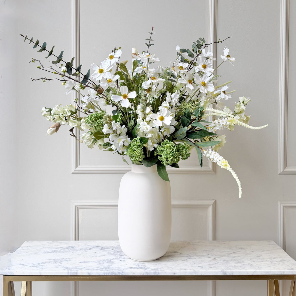 Realistic Artificial Spring Meadow Flower Arrangement by The Faux Flower Company