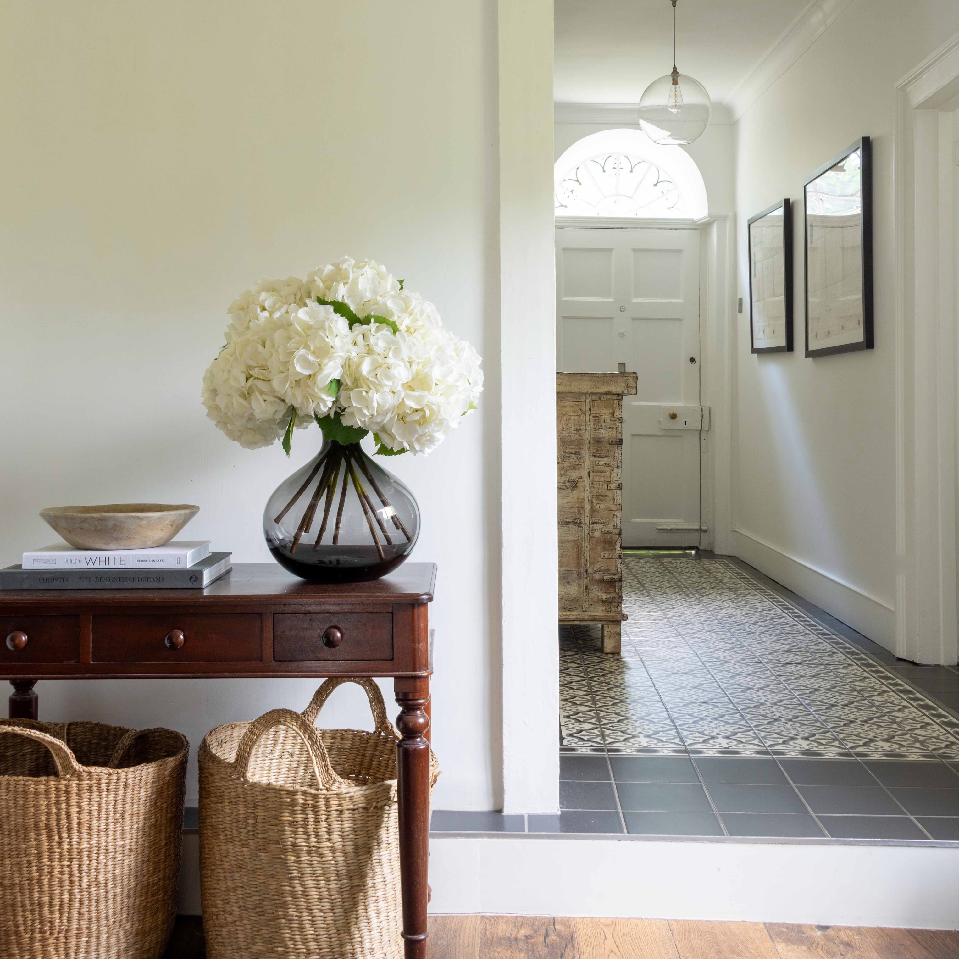 Realistic Artificial White Hydrangea by The Faux Flower Company