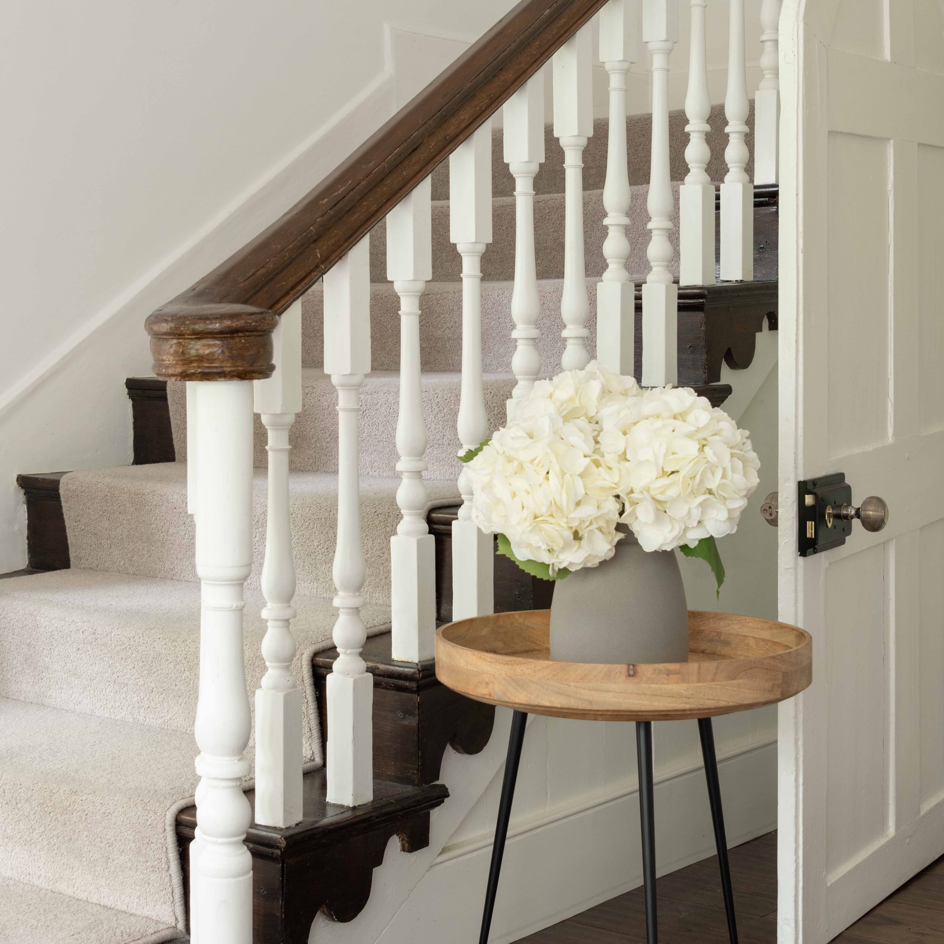 Realistic Artificial White Hydrangea by The Faux Flower Company