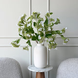 Artificial White Viburnum Spray With Seeds