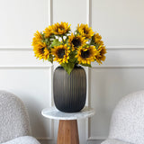 Artificial Yellow Sunflower with Leaves