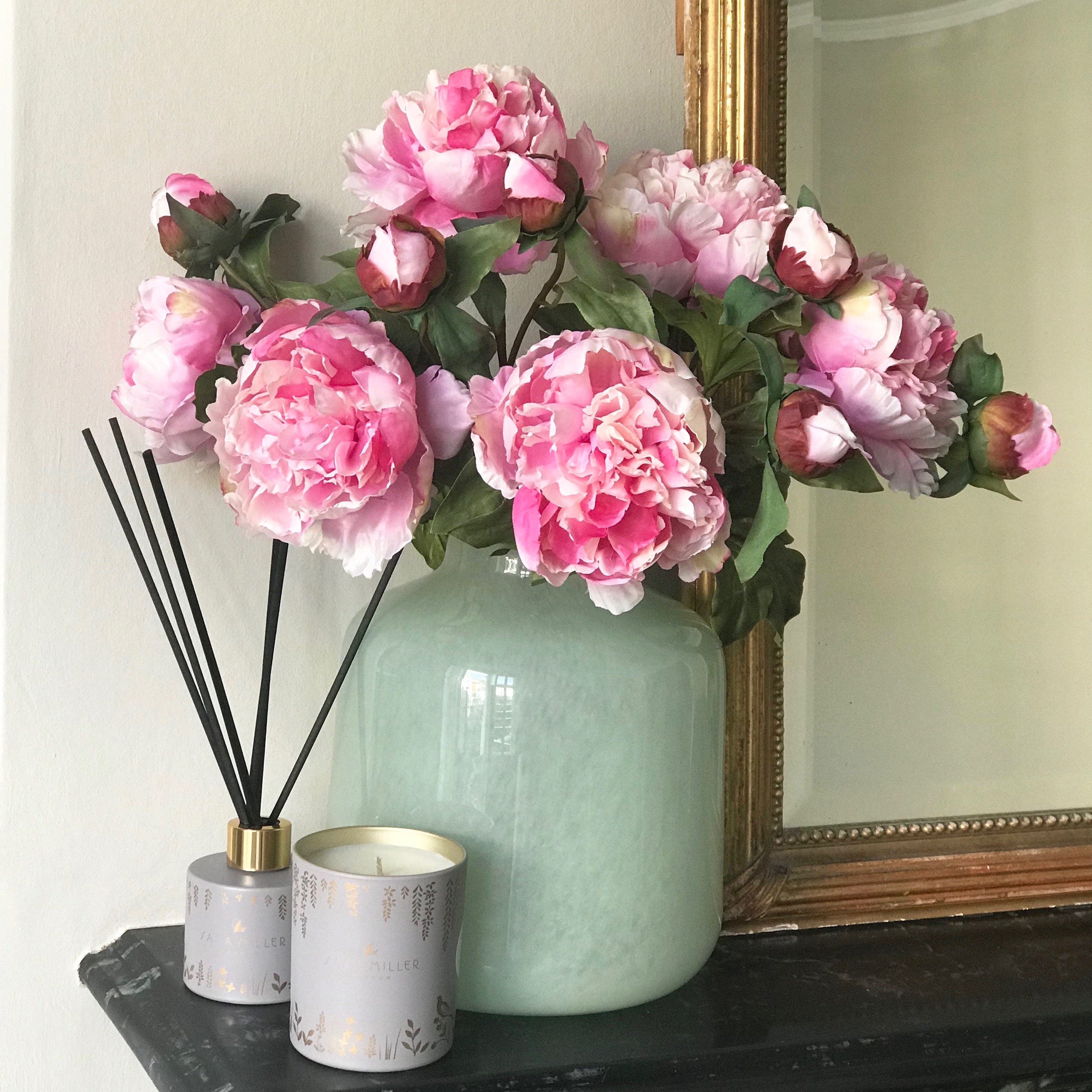 artificial flowers luxury pink open peony lifelike realistic faux flowers buy online from Amaranthine Blooms Hong Kong UK 