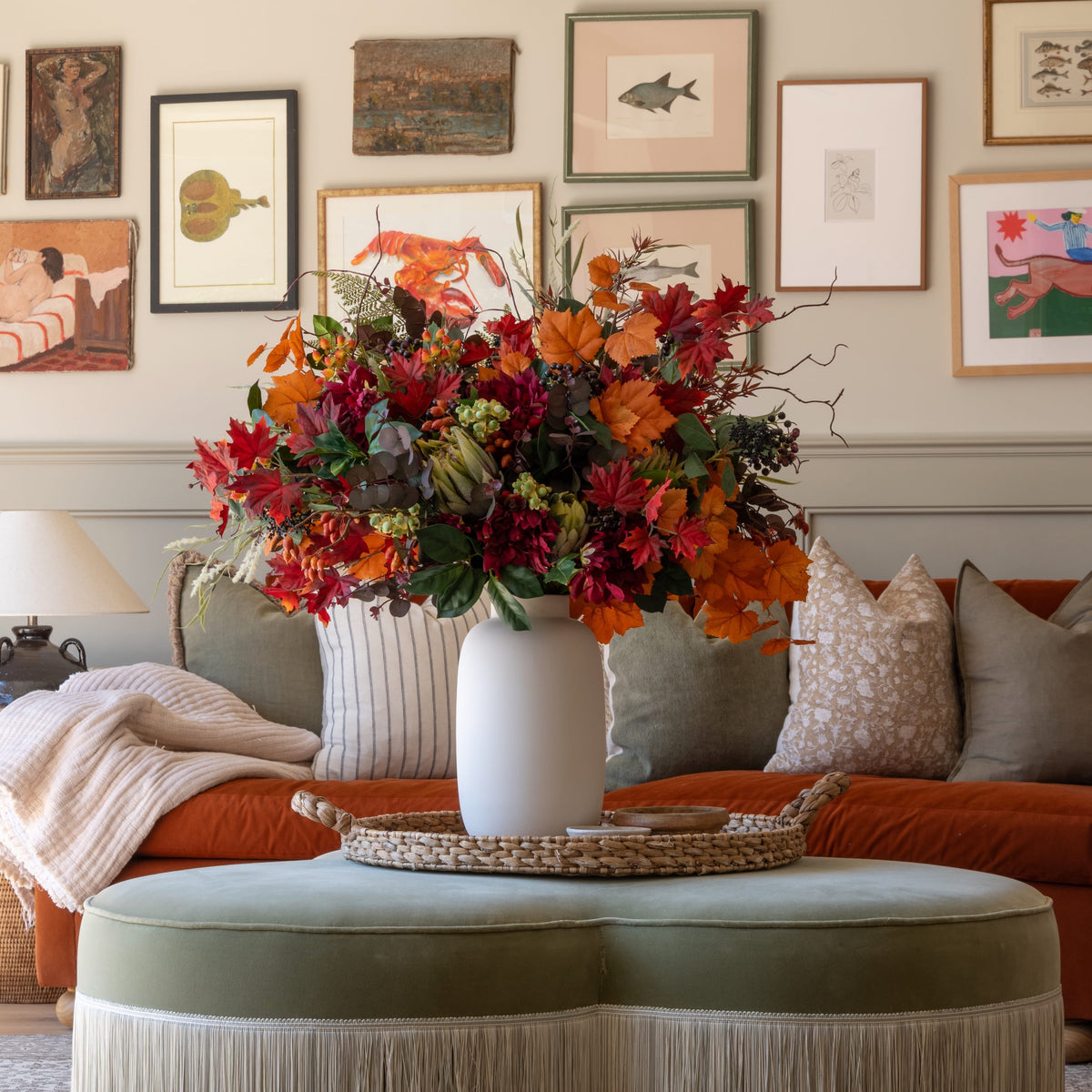 Realistic Autumn Splendour Artificial Flower Arrangement by The Faux Flower Company