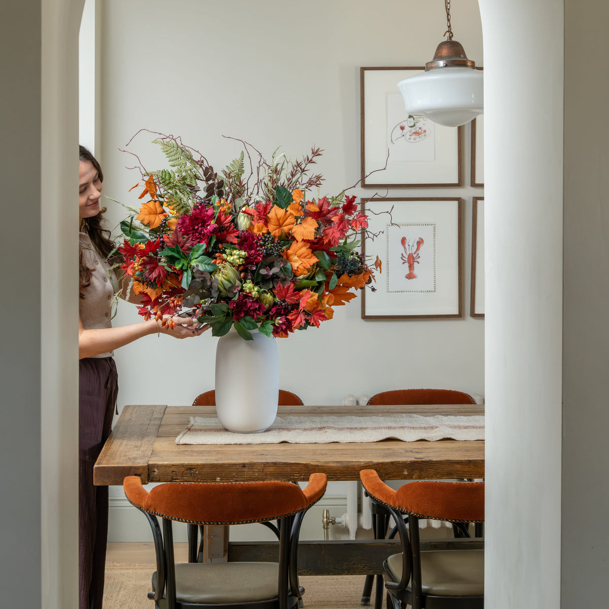 Realistic Autumn Splendour Artificial Flower Arrangement by The Faux Flower Company