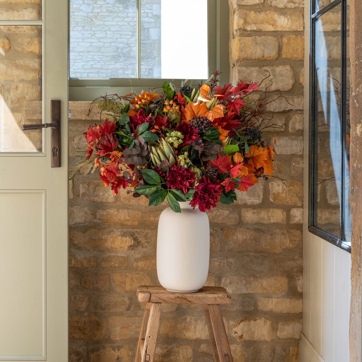 Realistic Autumn Splendour Artificial Flower Arrangement by The Faux Flower Company