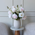 Realistic Barely Blush Artificial Flower Arrangement by The Faux Flower Company