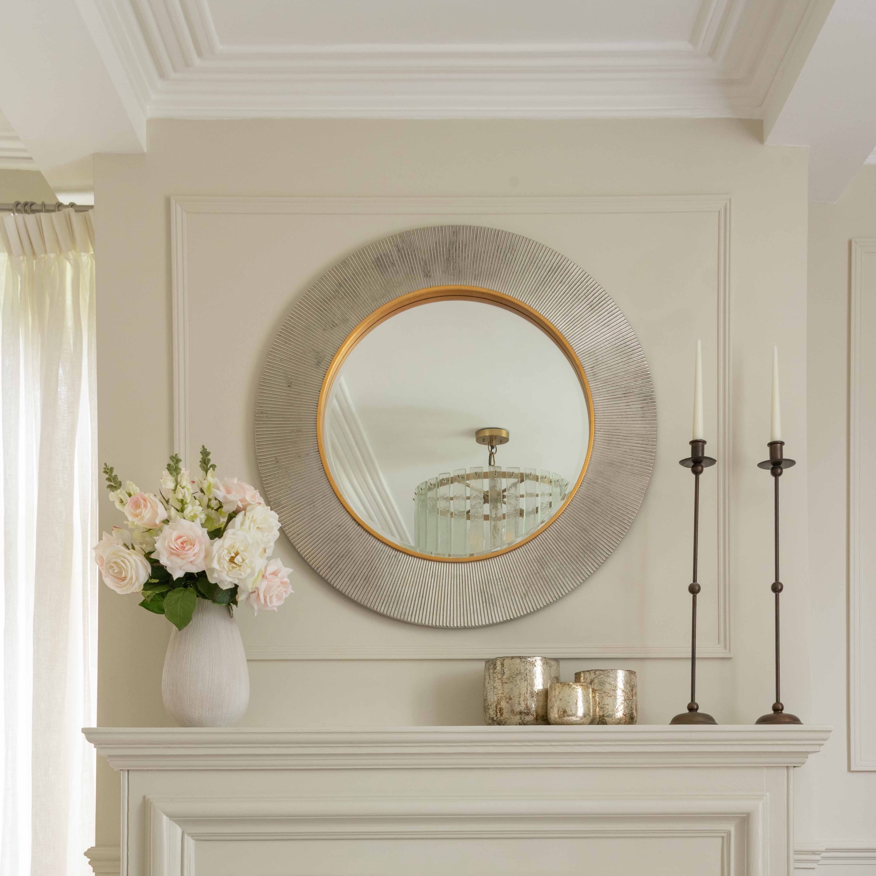 Realistic Barely Blush Artificial Flower Arrangement by The Faux Flower Company