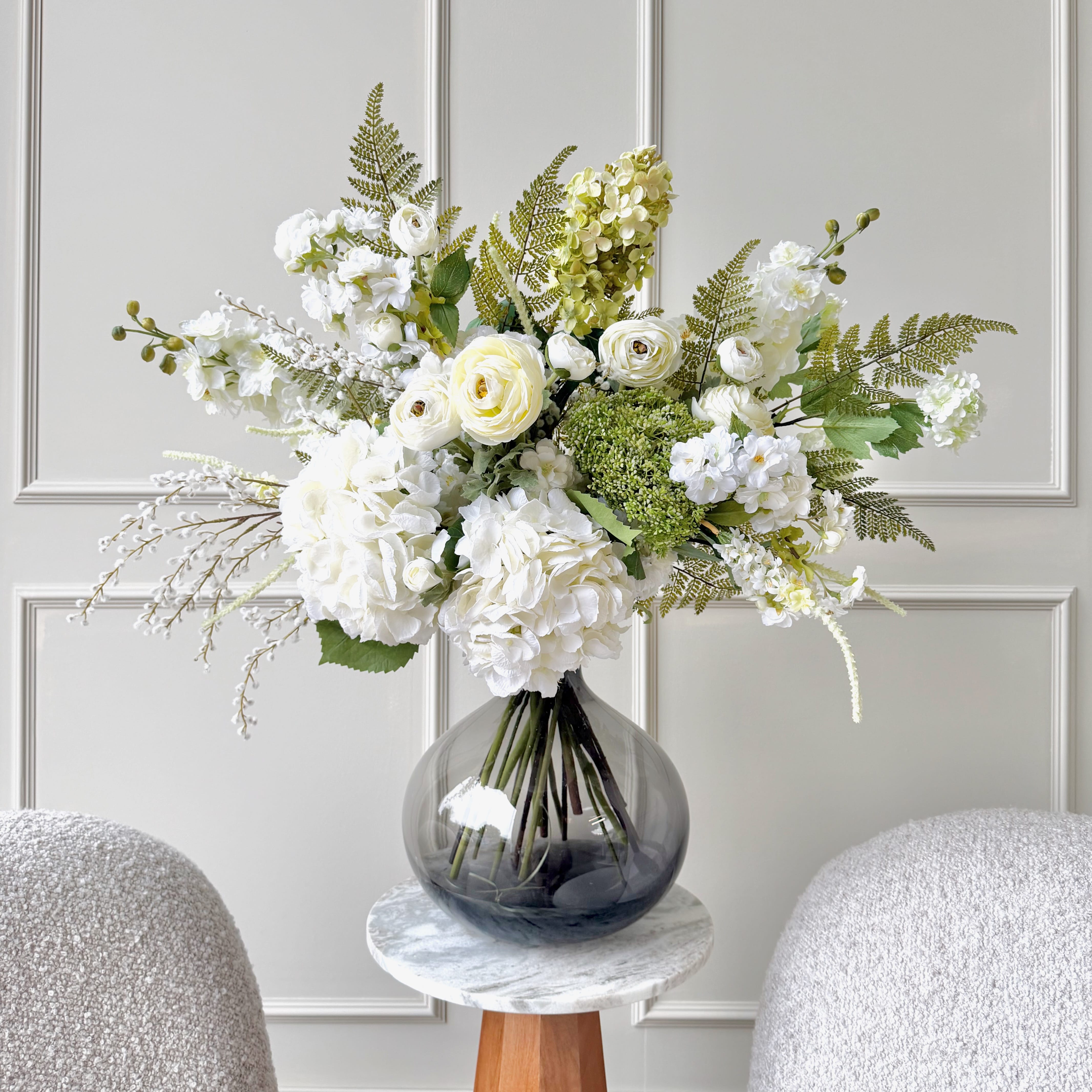 Realistic Blossoming Artificial Flower Arrangement by The Faux Flower Company