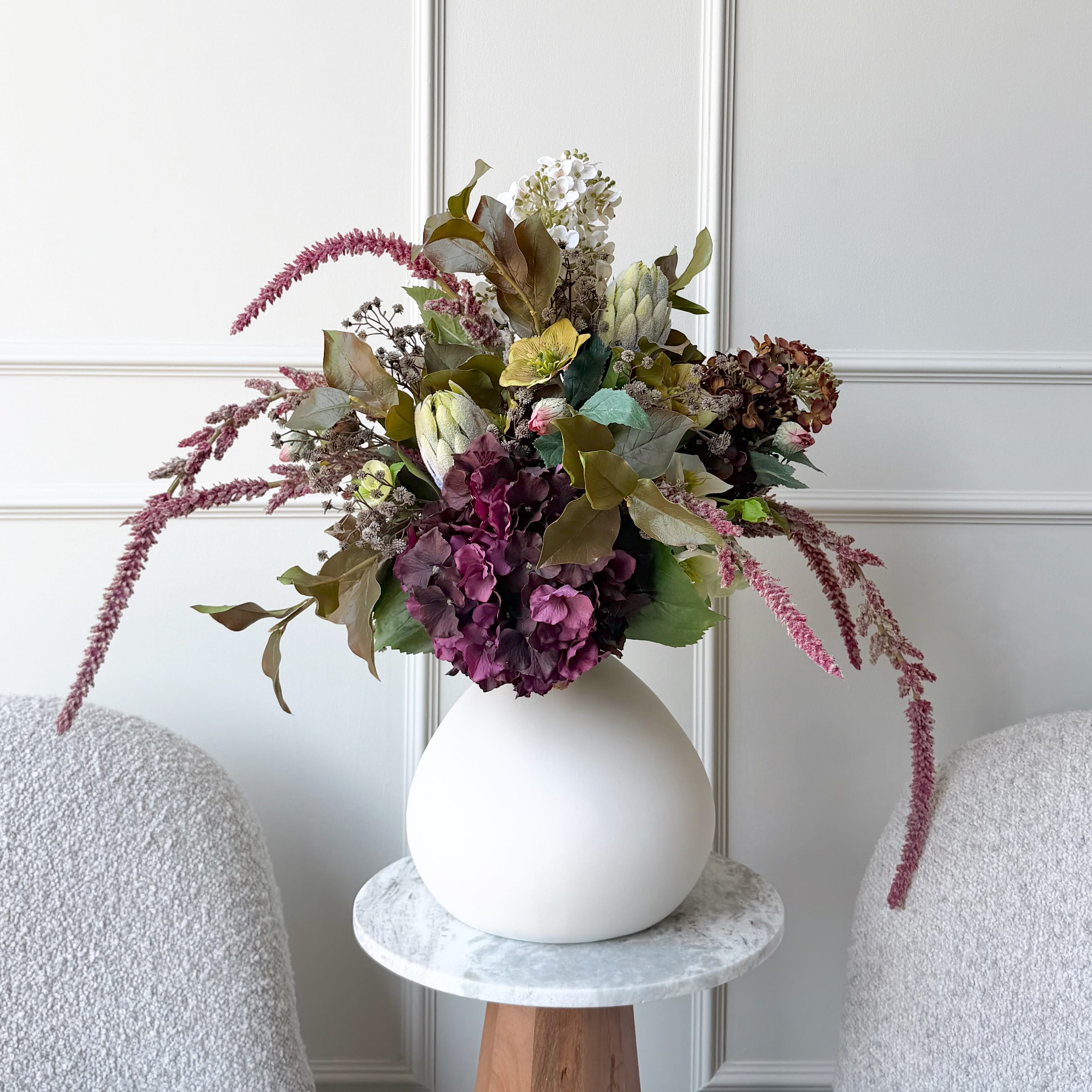 Realistic Bramble & Bloom Artificial Flower Arrangement by The Faux Flower Company