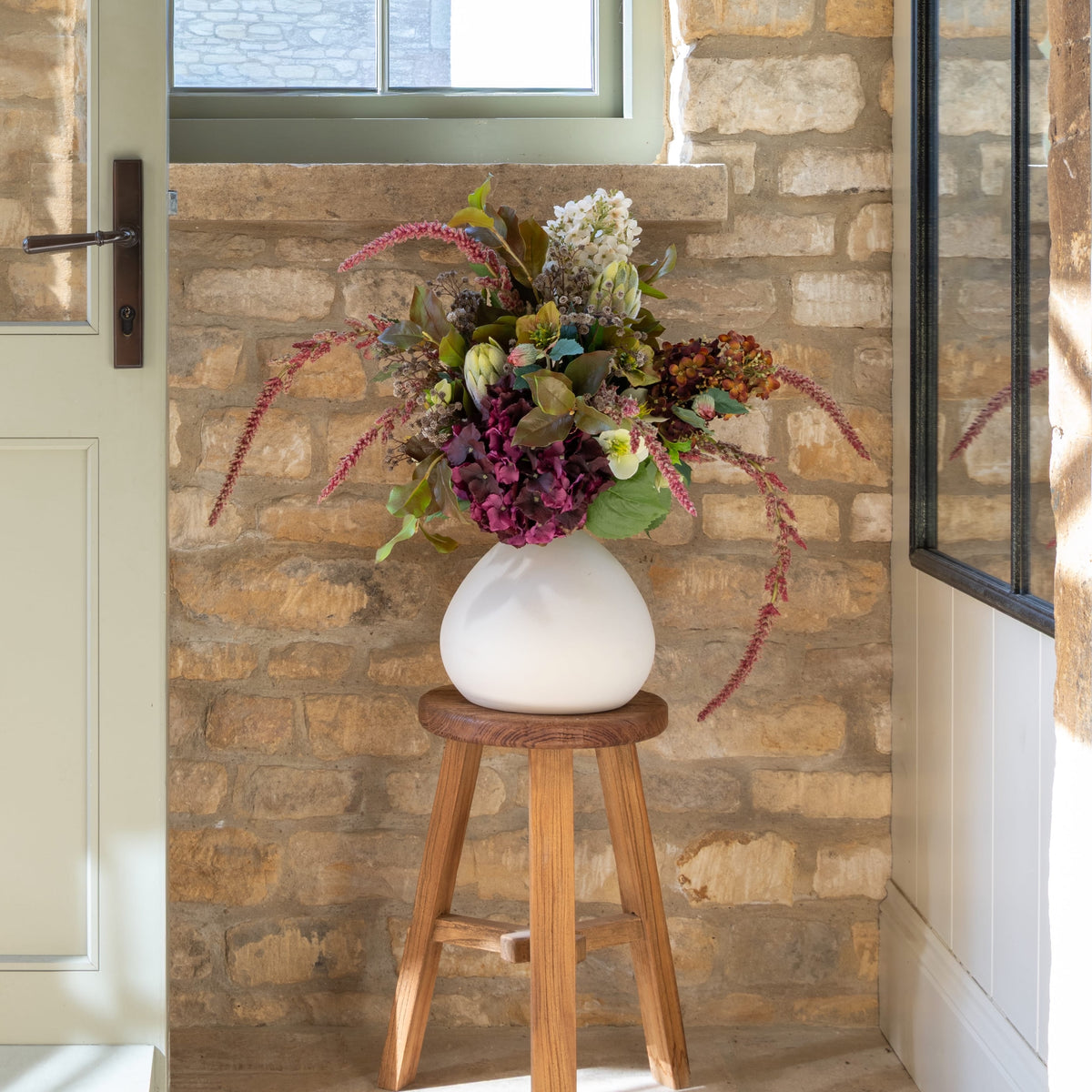 Realistic Bramble & Bloom Artificial Flower Arrangement by The Faux Flower Company