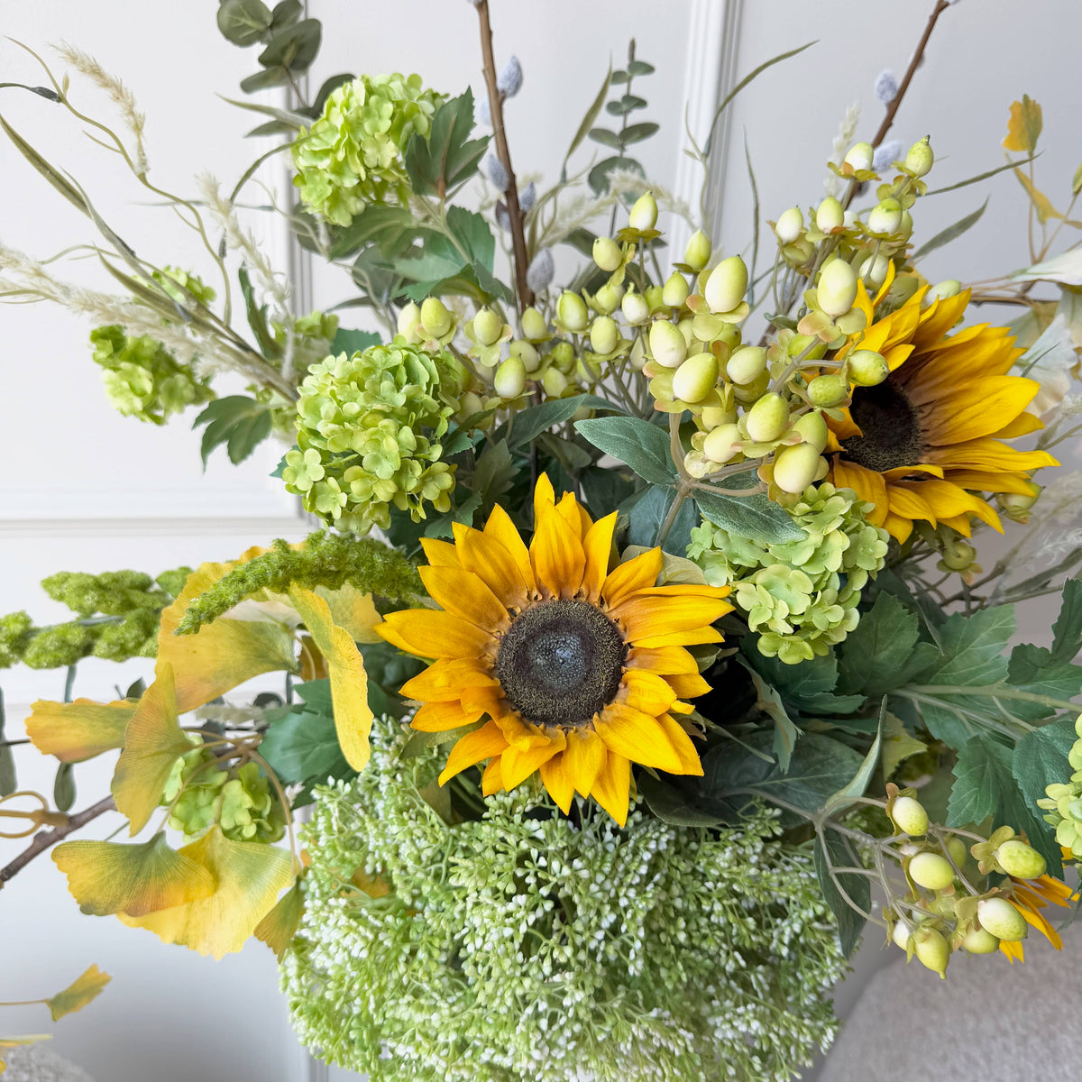 Realistic Gilded Ochre Artificial Flower Arrangement by The Faux Flower Company