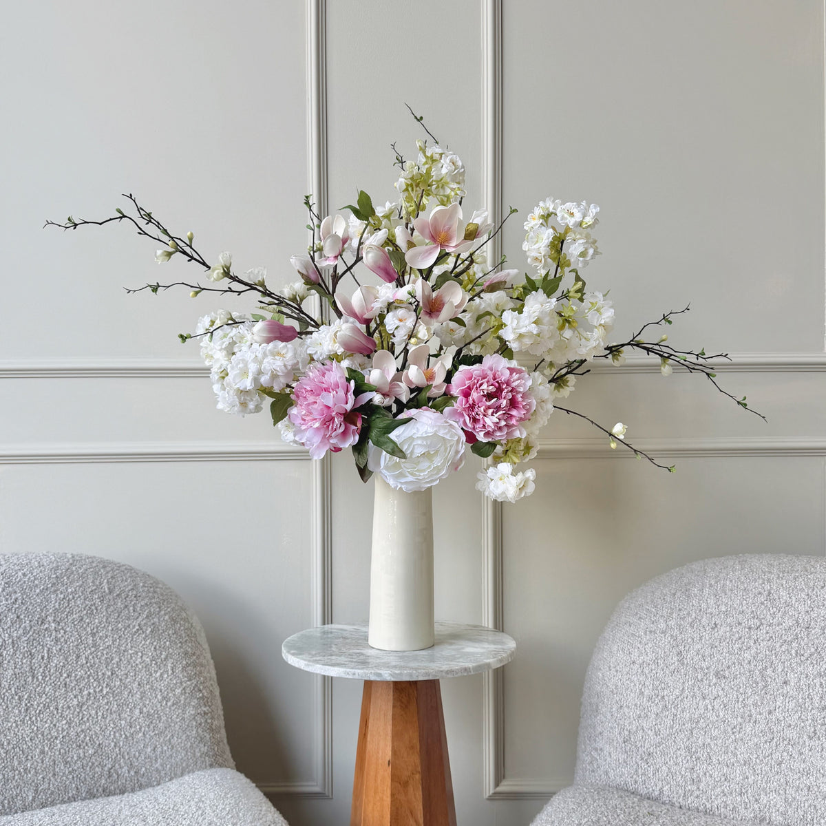 Realistic Spring Bloom Artificial Flower Arrangement by The Faux Flower Company