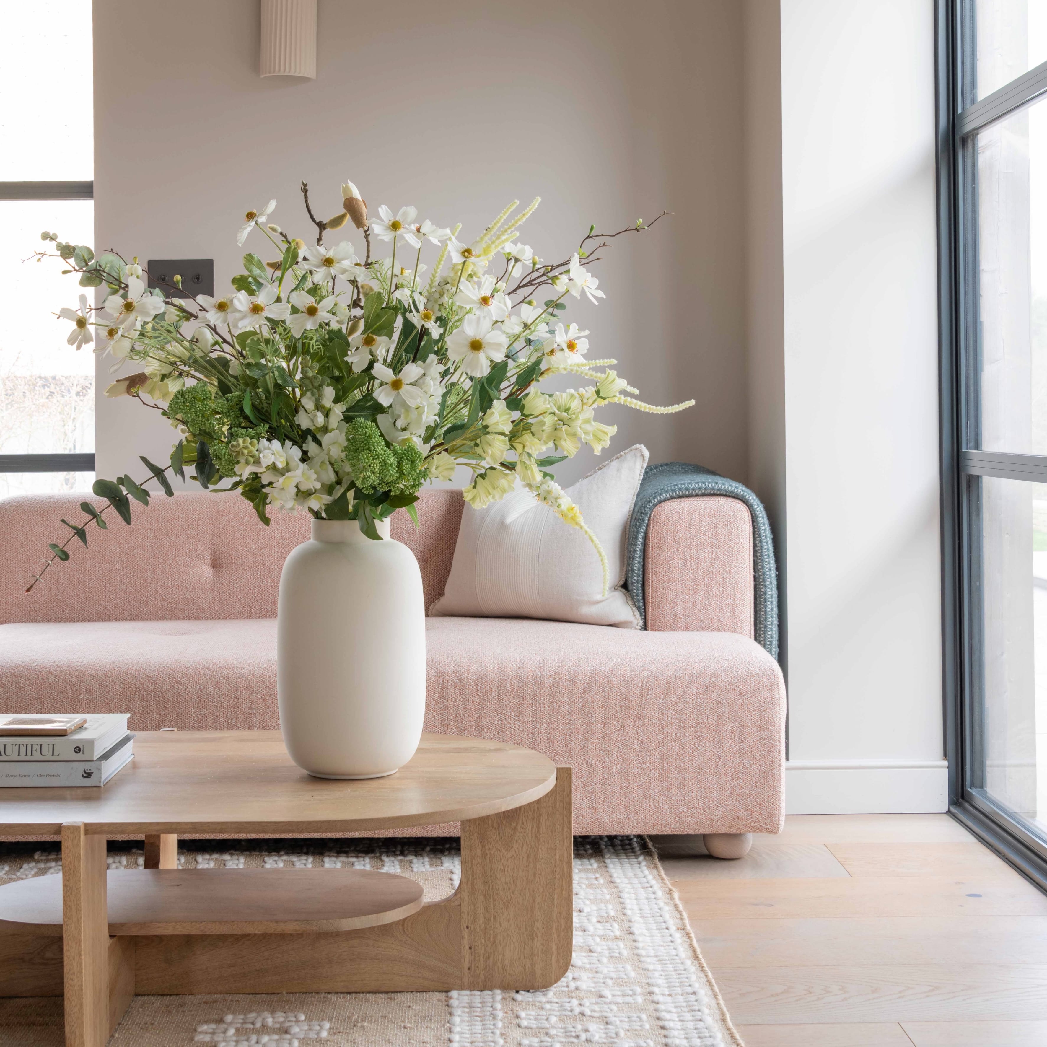 Realistic Spring Meadow Artificial Flower Arrangement by The Faux Flower Company