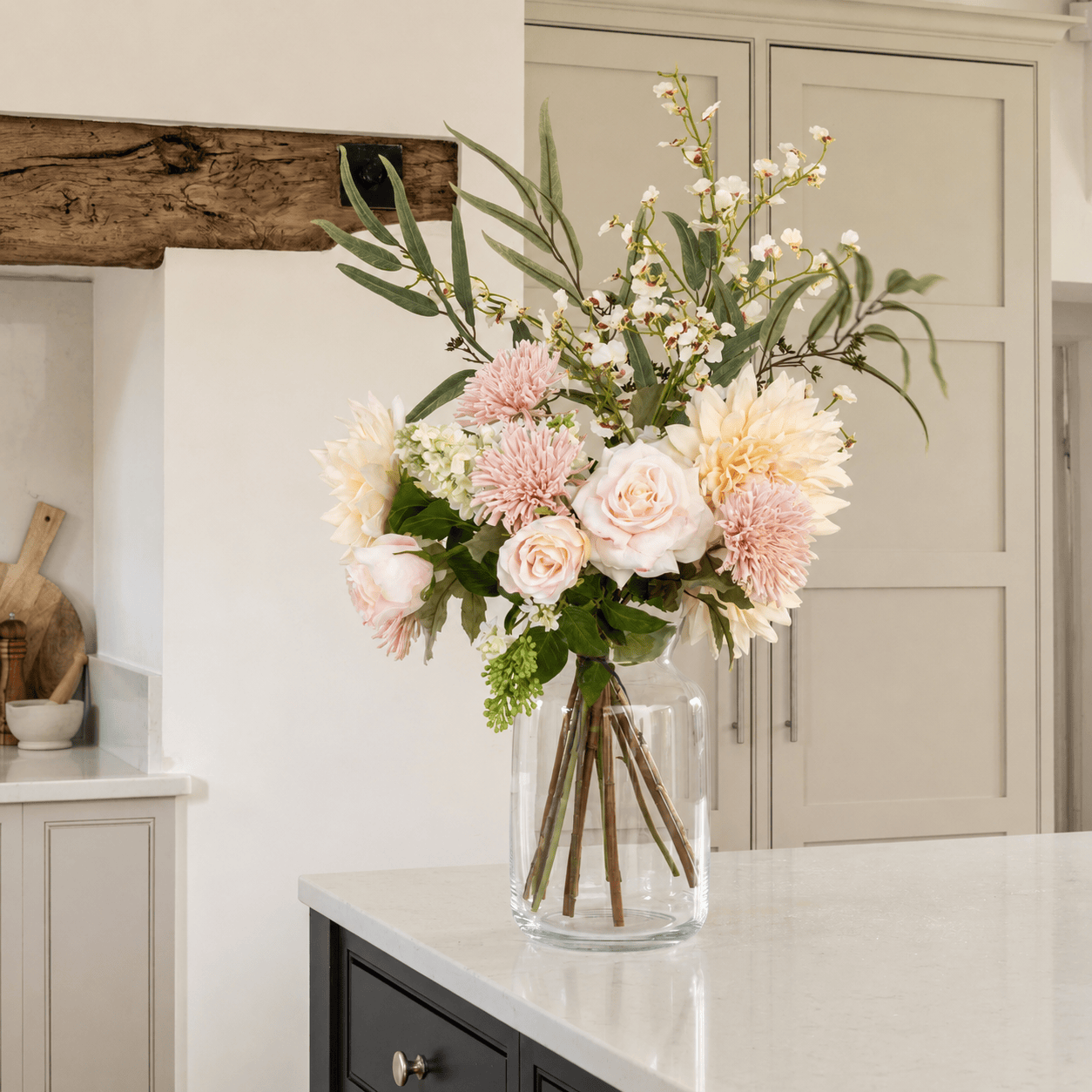 Realistic Summer Bloom Artificial Flower Arrangement by The Faux Flower Company