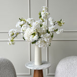 Artificial White Cherry Blossom & Hydrangea Arrangement