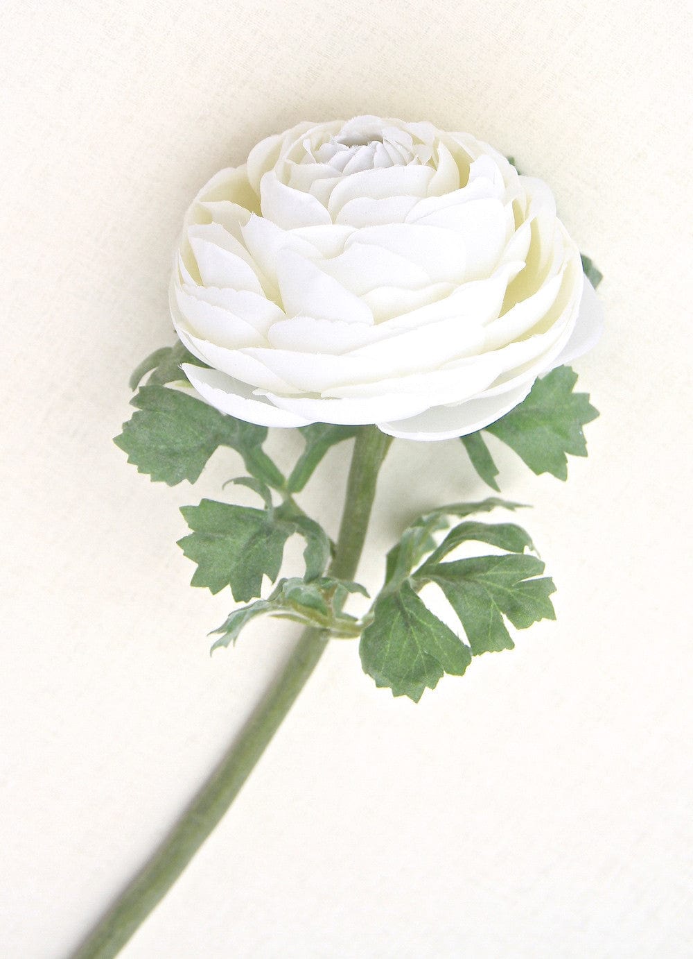 Realistic and lifelike artificial fake silk flower highest quality white ranunculus luxury faux flowers from Amaranthine Blooms