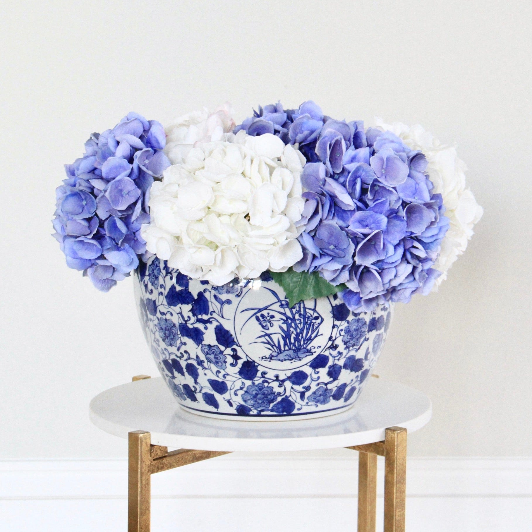 Artificial Flowers in Vase Stylish Vases Blue & White Floral Planter Home Decor and Accessories Amaranthine Blooms UK