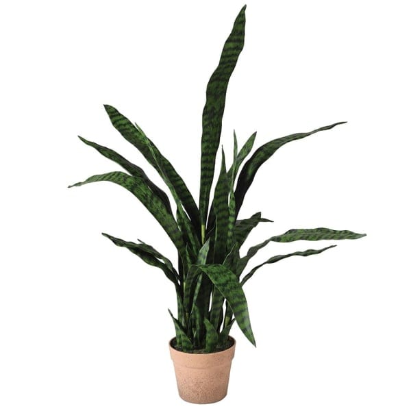 Artificial Plants Tall Green Artificial Sansevieria Snake Plant in Pot Indoor Artificial Snake Plant Amaranthine Blooms UK