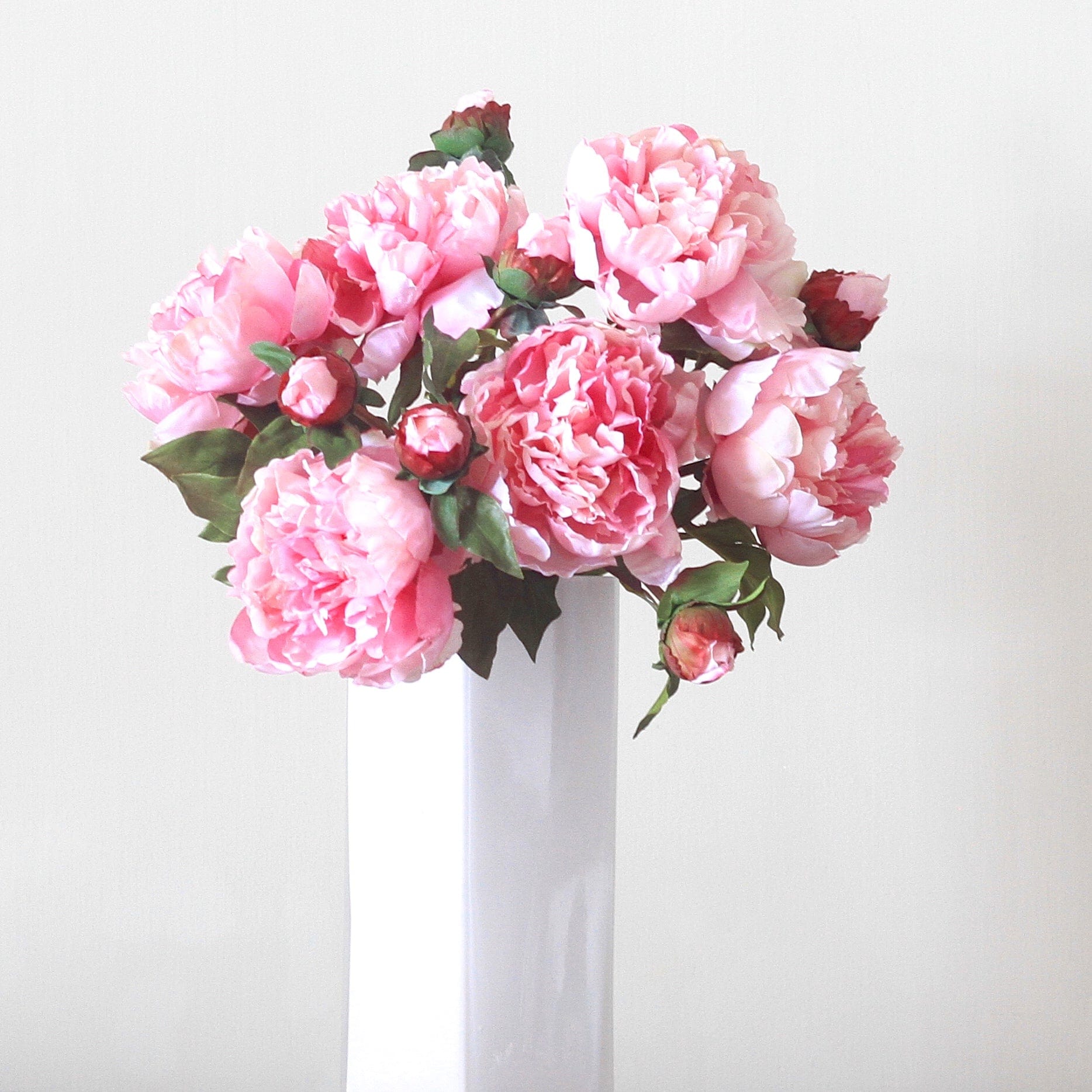 Artificial flowers luxury faux pink open peony lifelike realistic faux flowers buy online from Amaranthine Blooms UK 